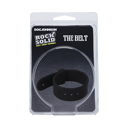 Rock Solid The Belt (Adjustable) Silicone C-Ring Black - Pinkfoxxx