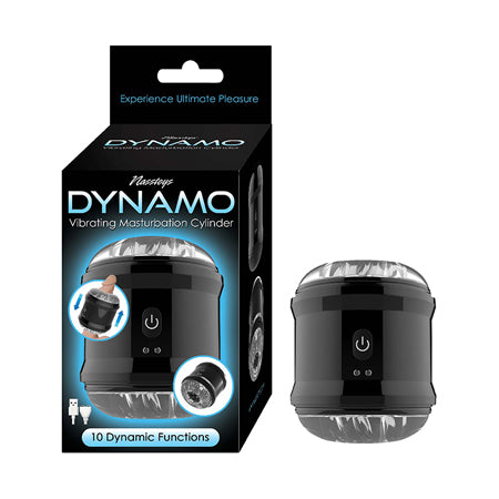 Nasstoys Dynamo Rechargeable Vibrating Masturbator Cylinder Black - Pinkfoxxx