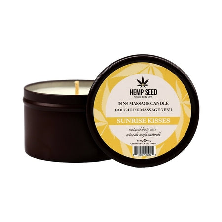 Earthly Body Hemp Seed 3-in-1 Massage Candle 6 oz.