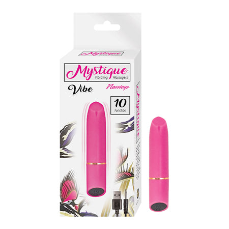 Nasstoys Mystique Rechargeable Silicone Bullet Vibrator Pink - Pinkfoxxx