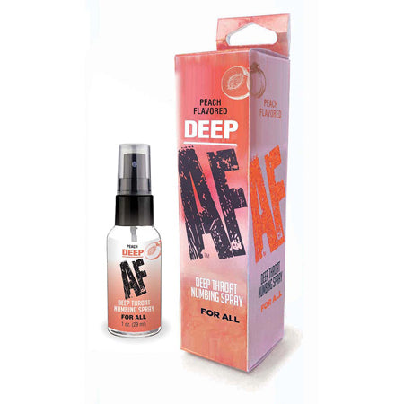 Deep AF Peach Flavored Deep Throat Numbing Spray 1 oz. - Pinkfoxxx