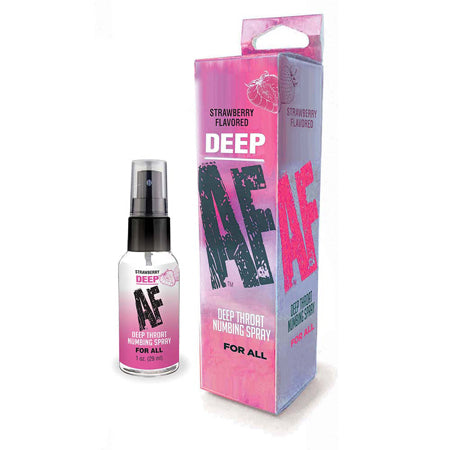 Deep AF Strawberry Flavored Deep Throat Numbing Spray 1 oz. - Pinkfoxxx