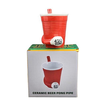 Fashioncraft Red Beer Pong '420 Pong' Roast & Toast Mug - Pinkfoxxx