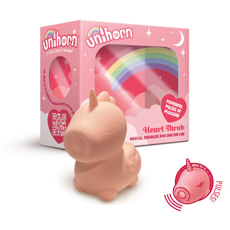 Unihorn Heart Throb Pulsing Vibrator Pink - Pinkfoxxx