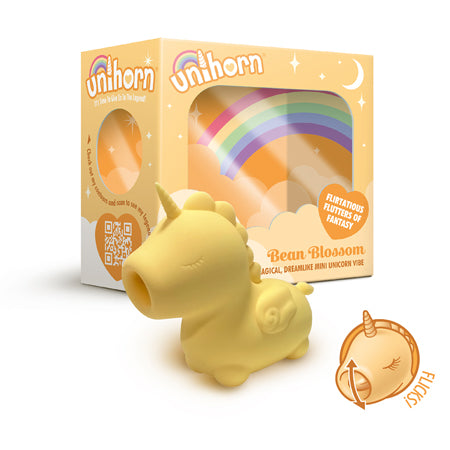 Unihorn Bean Blossom Flicking Vibrator Yellow - Pinkfoxxx