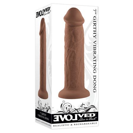 Evolved Girthy Rechargeable Vibrating 7 in. Silicone Dildo - Pinkfoxxx