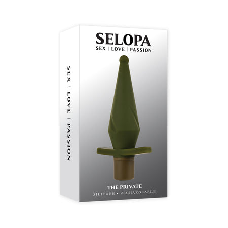 Selopa The Private Rechargeable Butt Plug Silicone Green - Pinkfoxxx