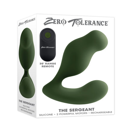 Zero Tolerance The Sergeant Rechargeable Vibrating Prostate Anal Vibe Silicone Green - Pinkfoxxx