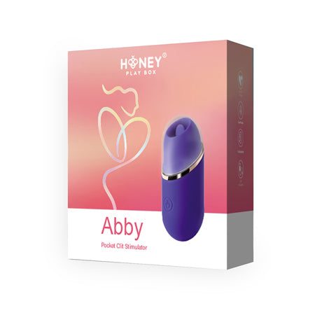 Honey Play Box Abby Mini Clit Tongue Licking Vibrator Purple - Pinkfoxxx