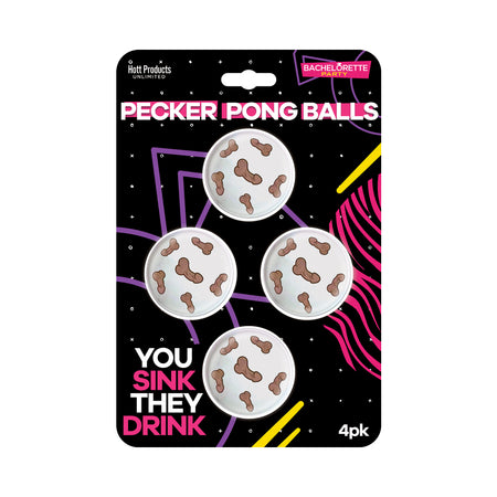 Pecker Beer Pong Balls 4-Pack - Pinkfoxxx