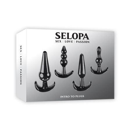 Selopa Intro To Plugs 4-Piece Anal Plug Set Black - Pinkfoxxx