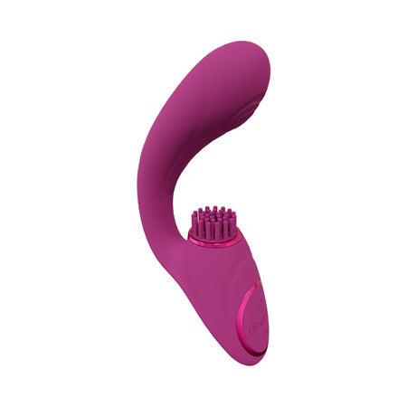 VIVE GEN RECHARGEABLE TRIPLE MOTOR G-SPOT VIBRATOR WITH PULSE WAVE AND VIBRATING BRISTLES