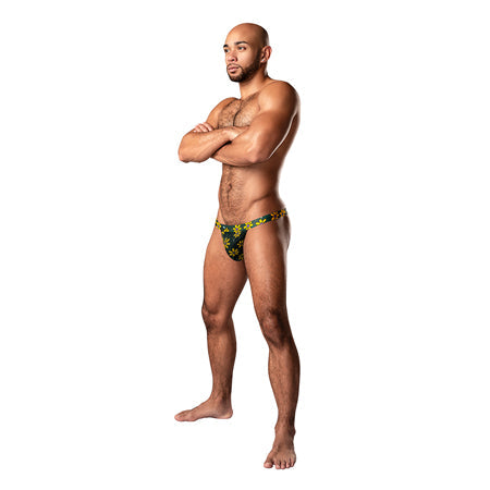 Male Power Petal Power Micro Thong Daisy Print L/XL