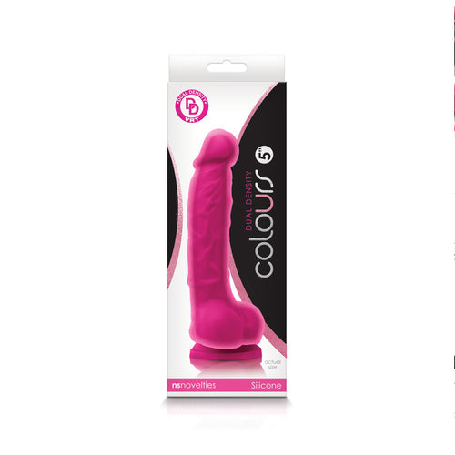 COLOURS DUAL DENSITY 5IN DILDO PINK - NSN040314