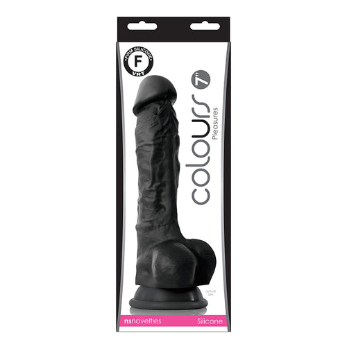 COLOURS PLEASURES 7IN DILDO BLACK - NSN040503