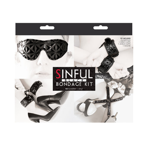 SINFUL BONDAGE KIT BLACK - NSN121903