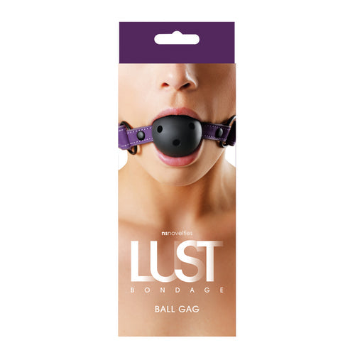 LUST BONDAGE BALL GAG PURPLE - NSN125115