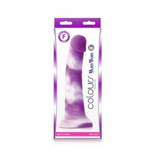 COLOURS PLEASURES YUM YUM 8IN DILDO PURPLE - NSN040745