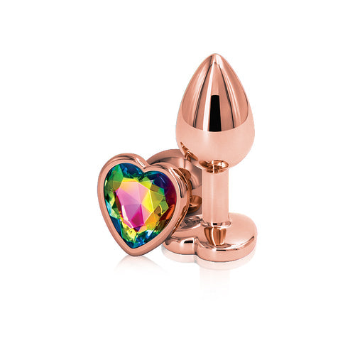 REAR ASSETS ROSE GOLD HEART SMALL RAINBOW - NSN096319