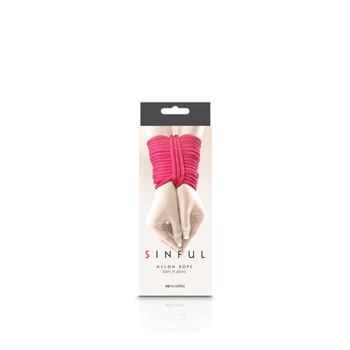 SINFUL NYLON ROPE 25FT PINK - NSN123814
