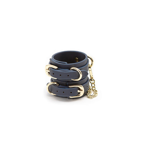 BONDAGE COUTURE WRIST CUFFS BLUE - NSN130637
