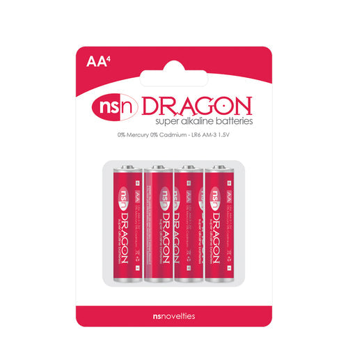 DRAGON 4PK ALKALINE AA BATTERIES - NSN201010
