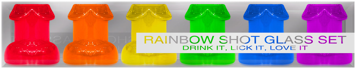 RAINBOW SHOT GLASS SET 6PC