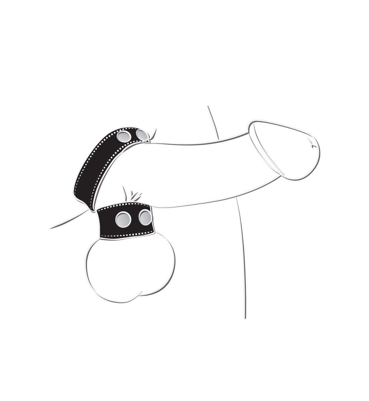 BALLGEAR COCK STRAP W/ BALL STRETCHER BLACK