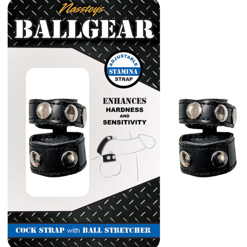 BALLGEAR COCK STRAP W/ BALL STRETCHER BLACK