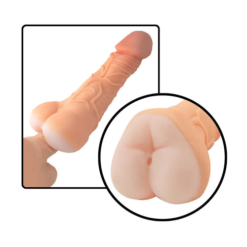 REALCOCKS SELF LUBRICATING 9IN 3 IN 1 MASTURBATOR WHITE
