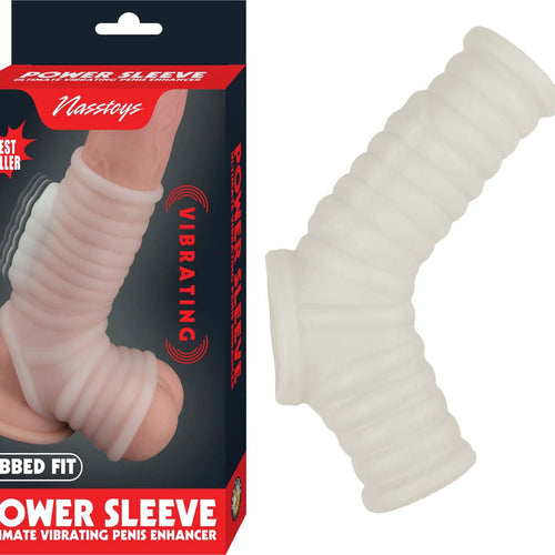 VIBRATING POWER SLEEVE RIBBED FIT WHITE