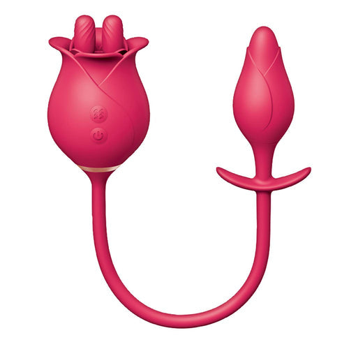 CLIT-TASTIC TULIP FINGER MASSAGER & PLUG RED