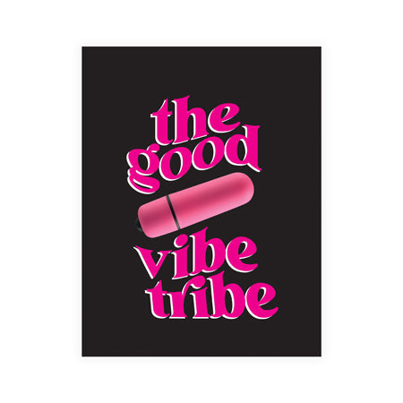Naughty Vibes Good Vibe Tribe Greeting Card-Pinkfoxxx