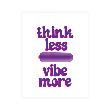 Naughty Vibes Think Less Vibe More Greeting Card-Pinkfoxxx