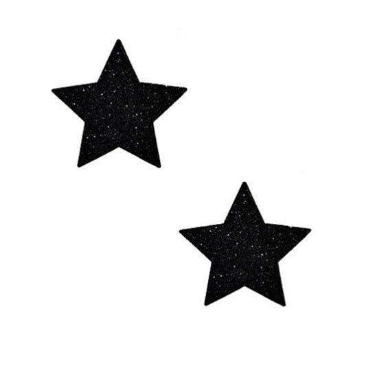 Neva Nude Pasty Starry Night Glitter Malice Black Set of 6-Pinkfoxxx