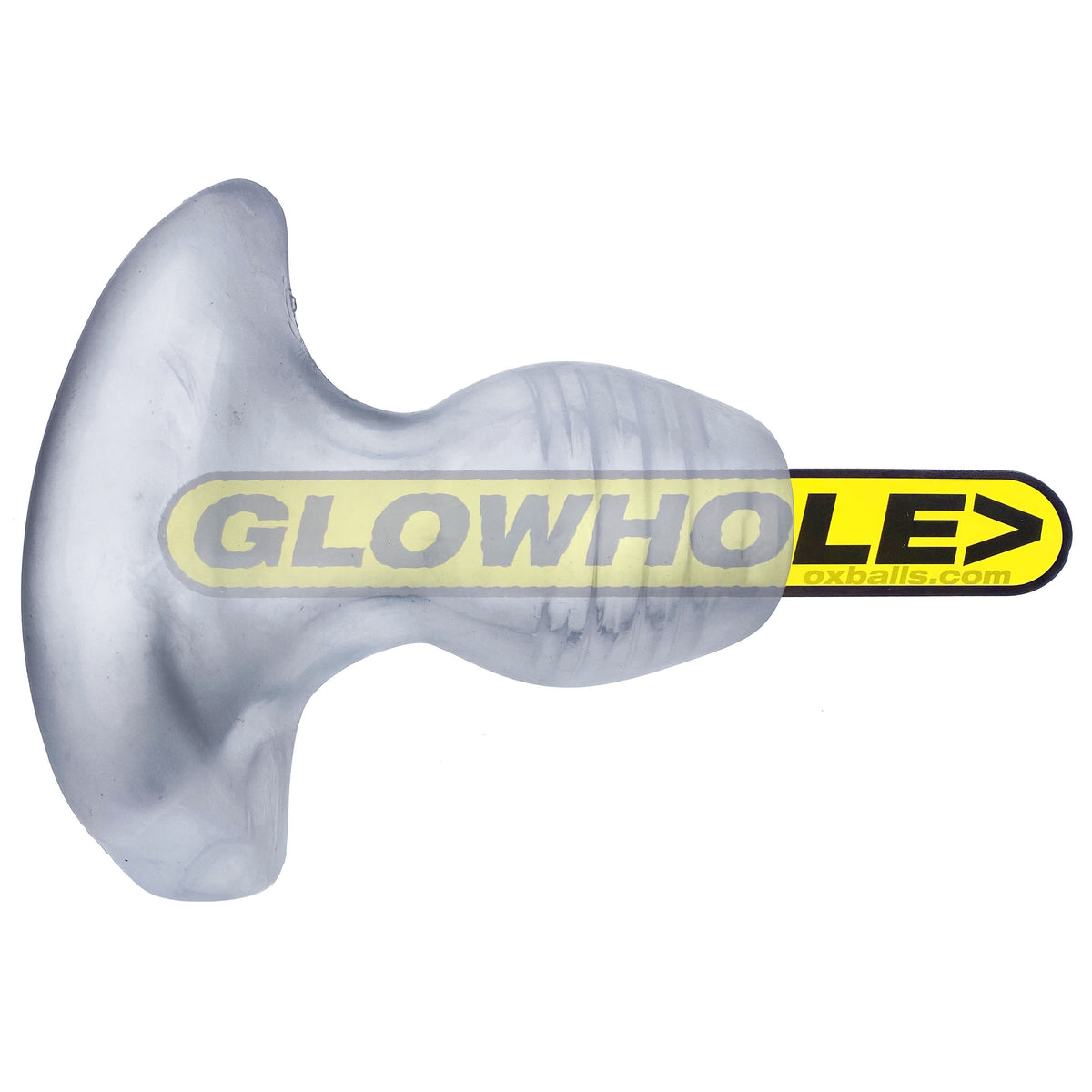 GLOWHOLE-1 BUTTPLUG W/ LED INSERT SMALL CLEAR FROST (NET) - OX30441CF