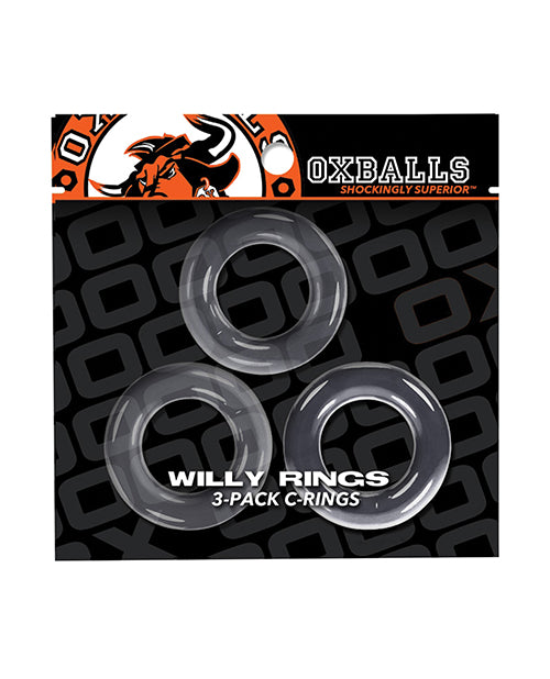 WILLY RINGS 3 PK COCKRINGS WHITE (NET) - OX3047WHT