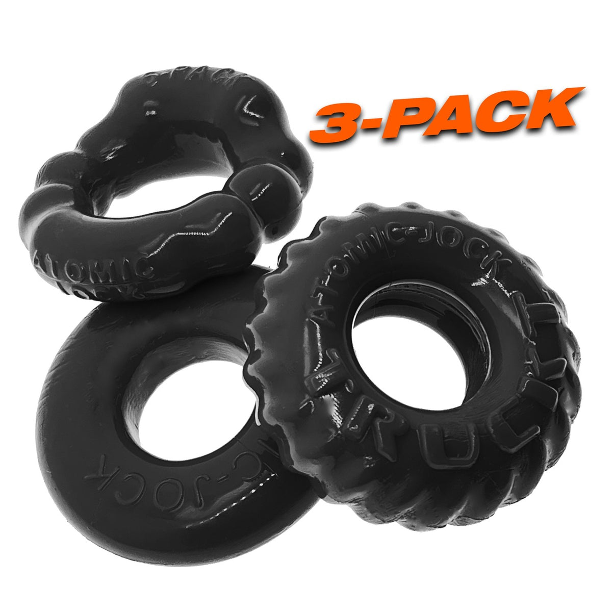 BONEMAKER 3-PACK C-RING BLACK (NET) - OX3061BLK
