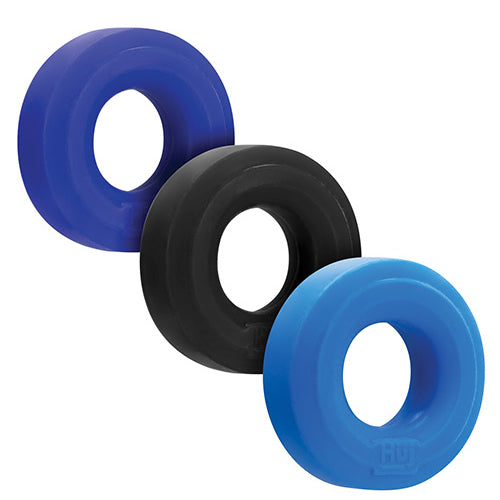 HUNKYJUNK HUJ C-RING 3PK BLUE/ MULTI (NET) - OXHUJ102BLU