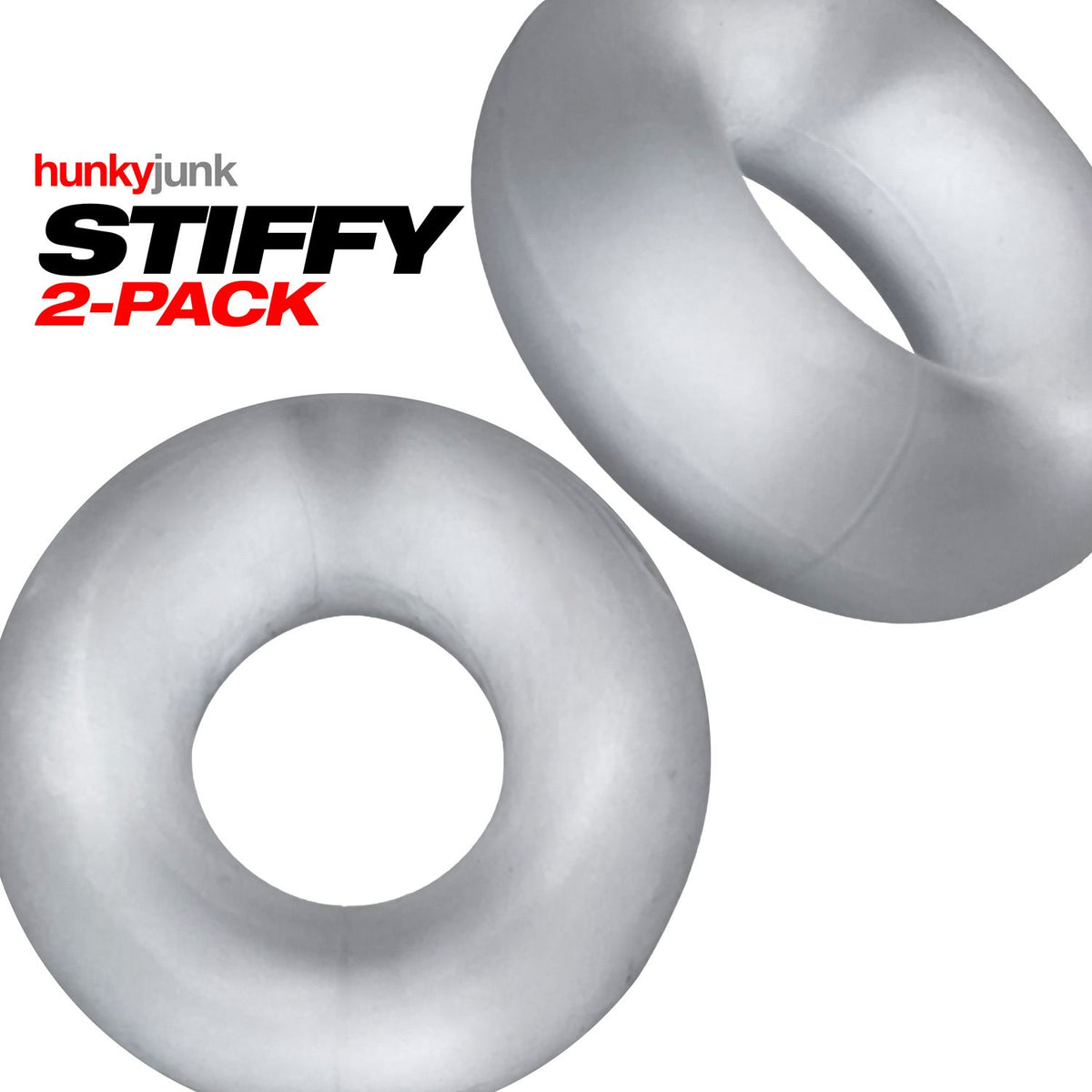 STIFFY 2-PACK C-RINGS CLEAR ICE (NET) - OXHUJ126CLRICE