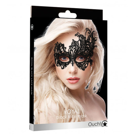 Ouch! Royal Lace Eye Mask Black-Pinkfoxxx