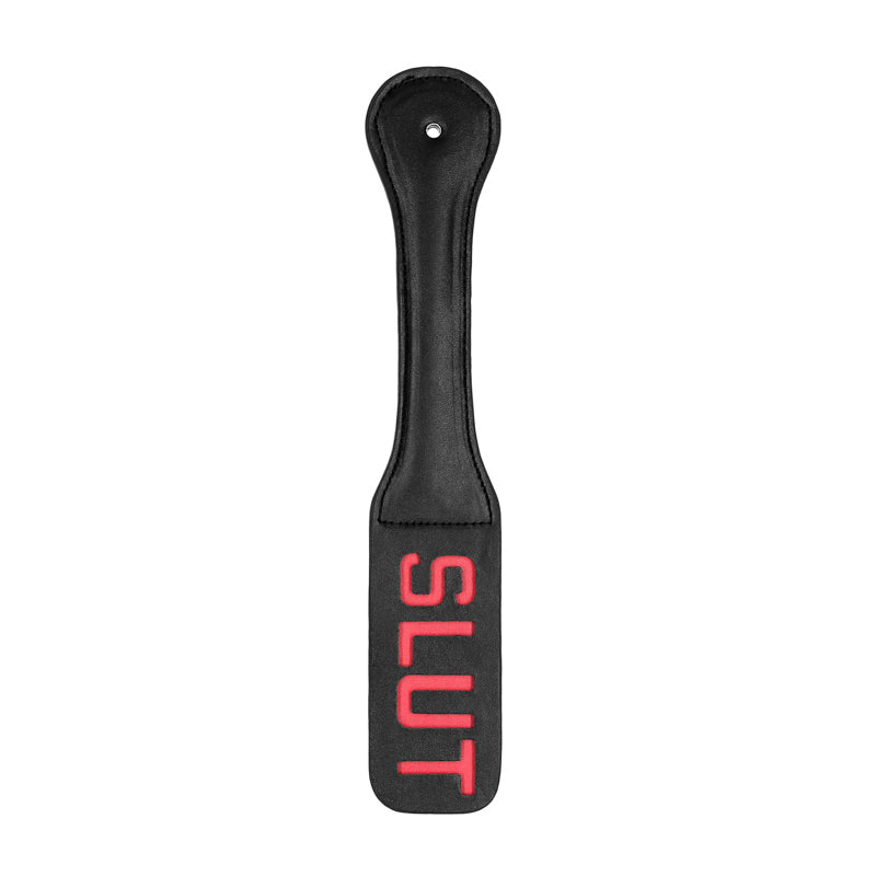 Ouch! 'Slut' Paddle Black-Pinkfoxxx