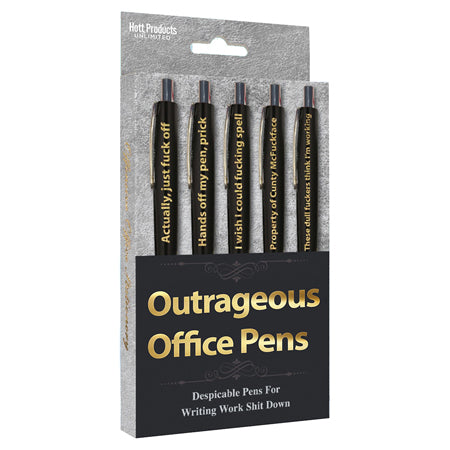 Outrageous Office Pens Set of 5-Pinkfoxxx