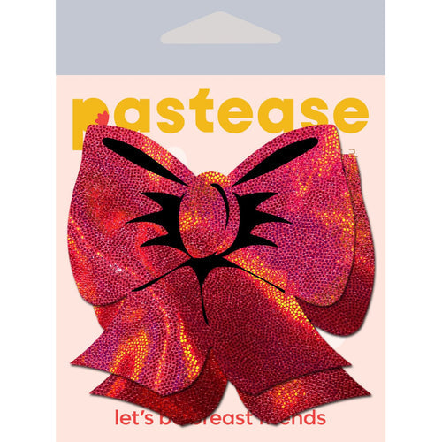 PASTEASE HOLOGRAPHIC RED BOWS - PASBOWHOLRDBK