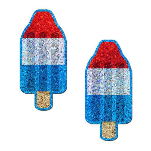 PASTEASE RED WHITE & BLUE ICE POP GLITTER - PASBPOP