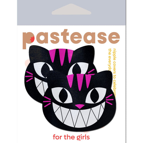 PASTEASE BLACK & PINK CHESHIRE KITTY CAT - PASCATCSHBK