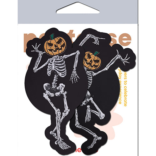 PASTEASE DANCING SKELETONS W/ PUMPKIN HEADS - PASDSKL