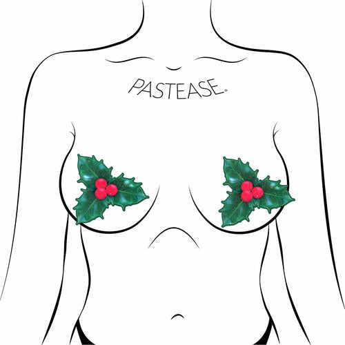 PASTEASE XMAS WINTER HOLLY W/ RED BERRIES - PASHLY