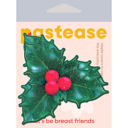 PASTEASE XMAS WINTER HOLLY W/ RED BERRIES - PASHLY