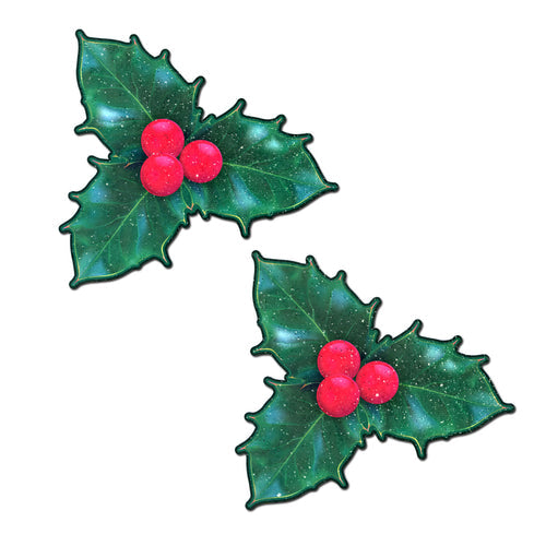 PASTEASE XMAS WINTER HOLLY W/ RED BERRIES - PASHLY